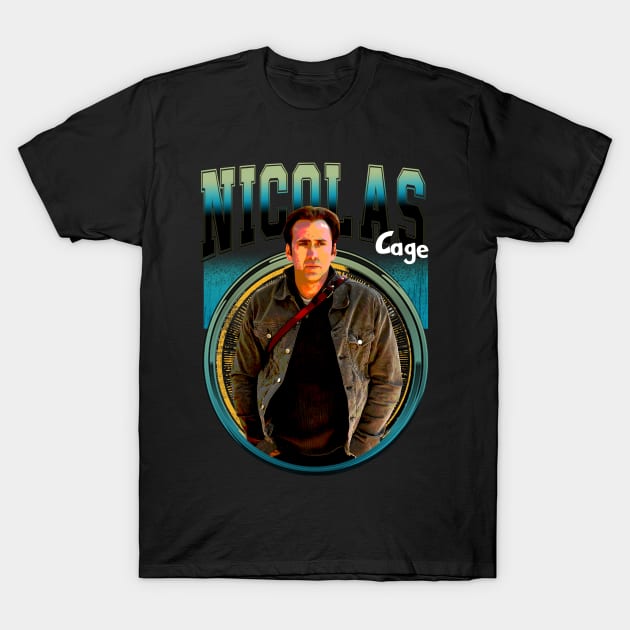 Cage Chronicles Visual Journey Through Nicolas's Iconic Roles T-Shirt by Silly Picture